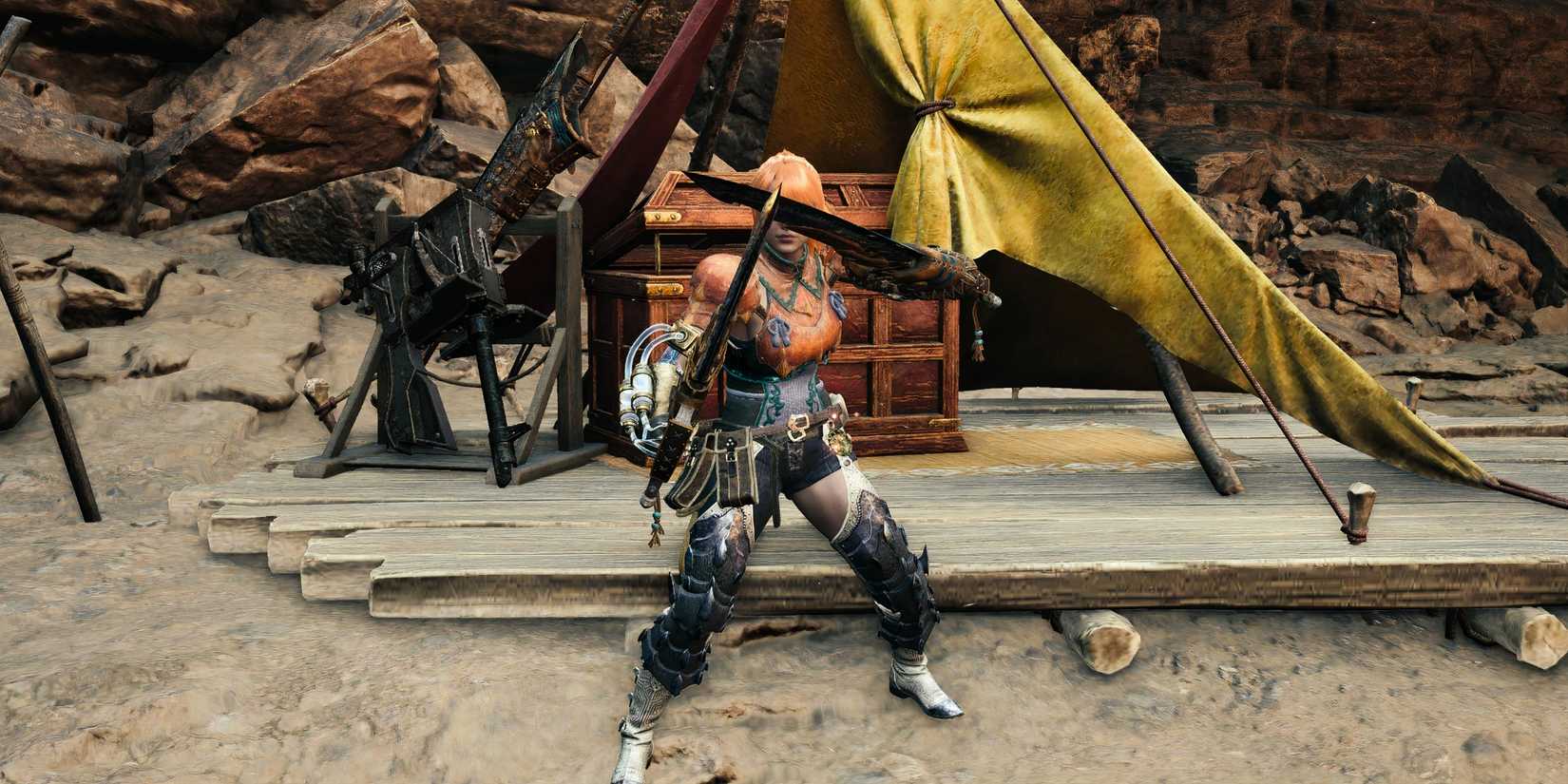 Players holding a Dual Blades in Monster Hunter Wilds