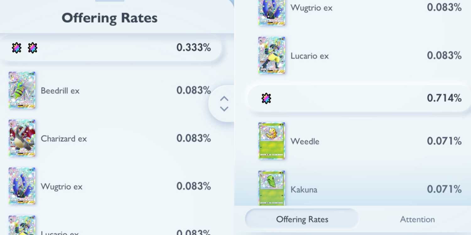 Pokemon TCG Pocket Fans Think Shiny Cards Have a Problem Pokemon TCG Pocket Fans Think Shiny Cards Have a Problem