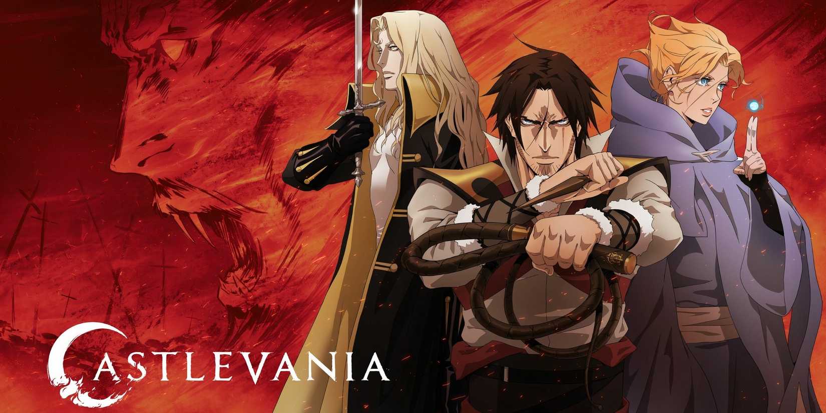 Promo art featuring characters in Castlevania (2017)