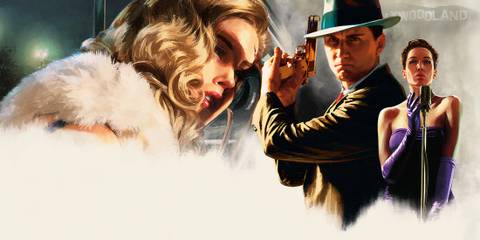 Promo art featuring characters in L.A. Noire