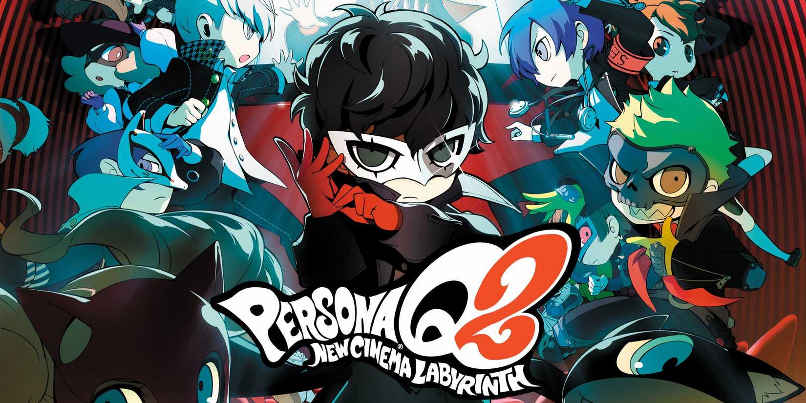 Promo art featuring characters in Persona Q2 New Cinema Labyrinth