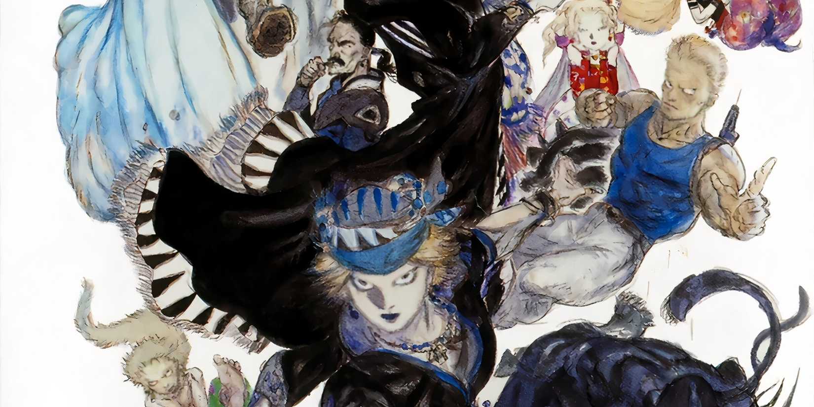 Promo art featuring party members in Final Fantasy 6