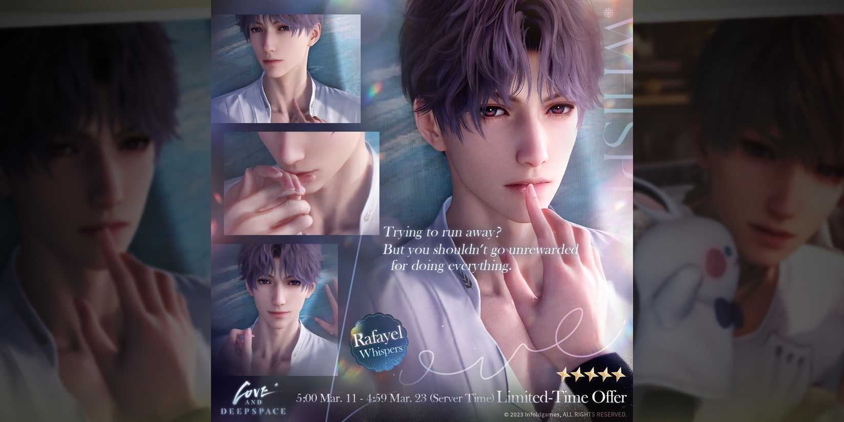 rafayel multi banner lingering gaze in love and deepspace