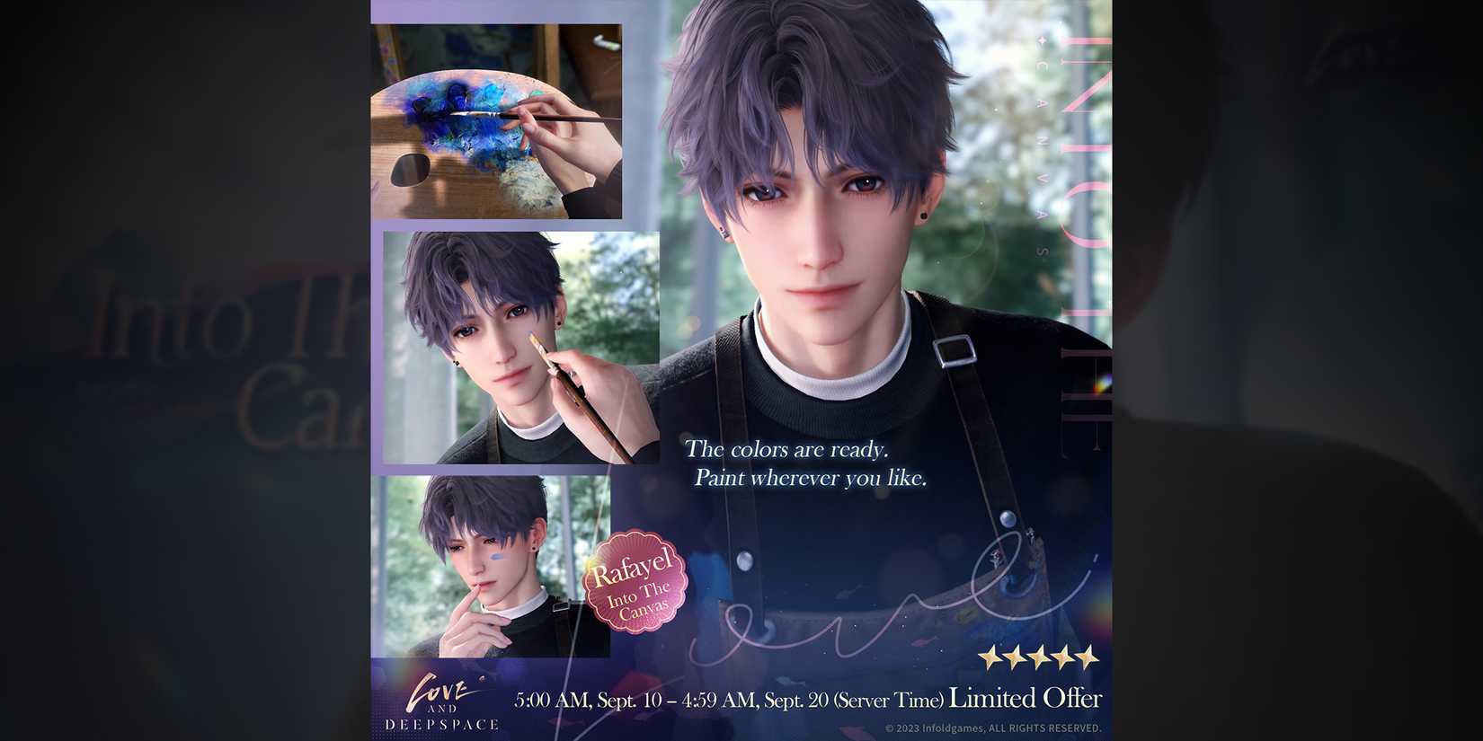 rafayel solo banner into the canvas 2 in love and deepspace