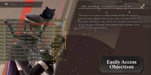 Raidou Remastered easily access objectives