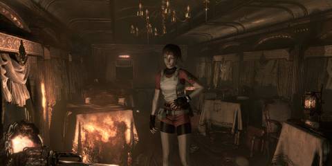 Rebecca exploring in Resident Evil 0