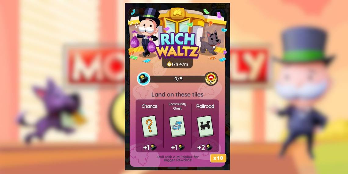 Recompensas y objetivos del nuevo evento Rich Waltz de Monopoly GO