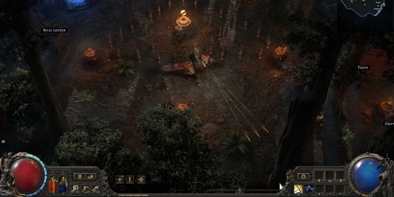 riding a rhoa mount in path of exile 2