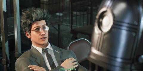 RoboCop investigating a murder suspect