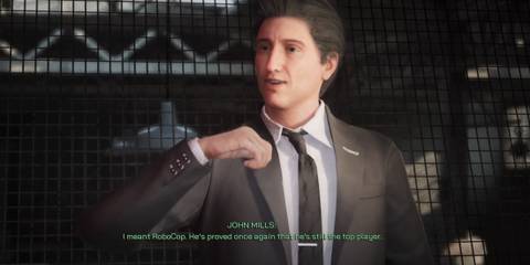 RoboCop Rogue City John Mills seemingly supporting RoboCop