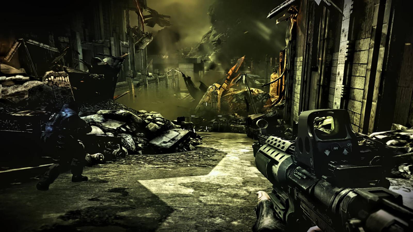 Running through a street in Killzone 2