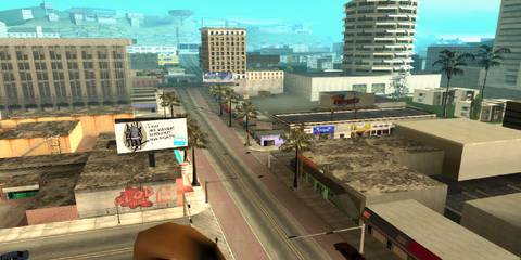 Screenshot of Los Santos in Grand Theft Auto: San Andreas (2004)