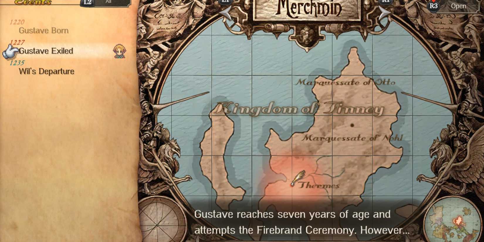 SaGa Frontier 2 scenario selection Will and Gustave