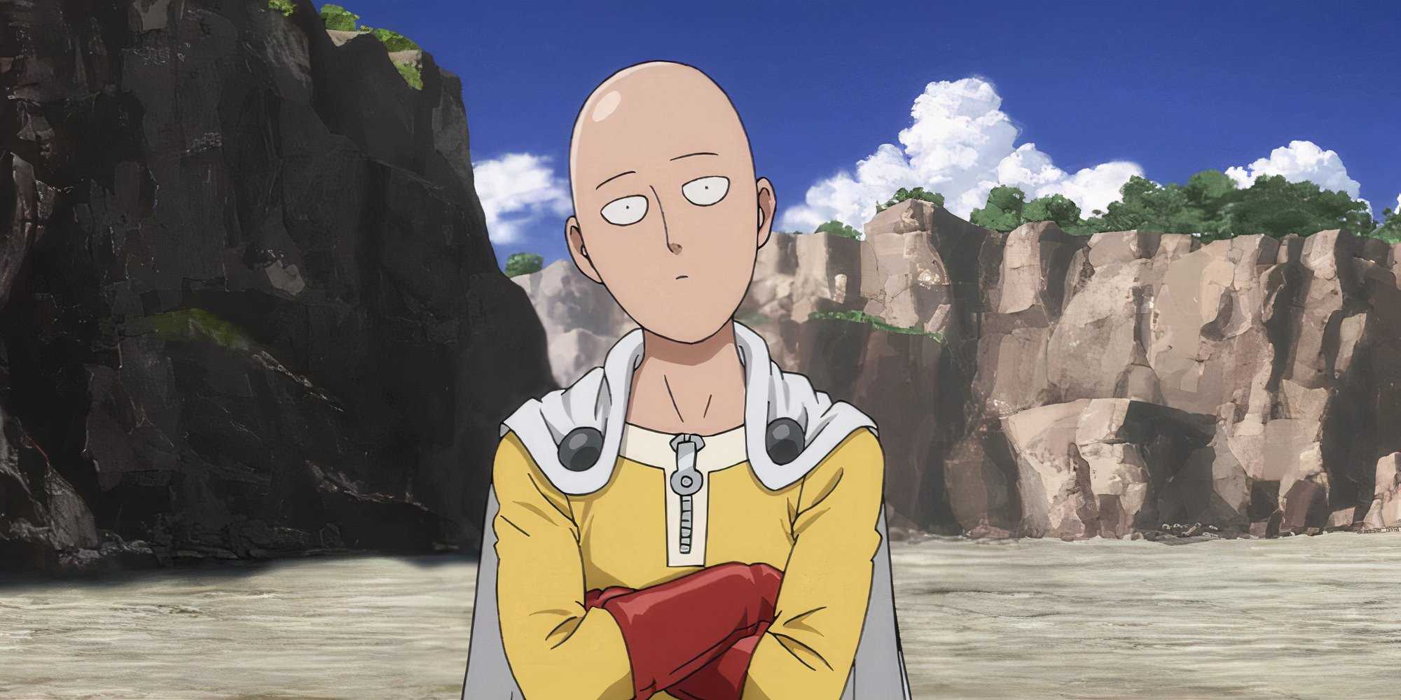 Saitama in One Punch Saitama does not seem all that impressed with Genos in One Punch Man