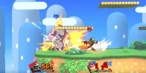 mii gunner vs donkey kong in Super Smash Bros Ultimate