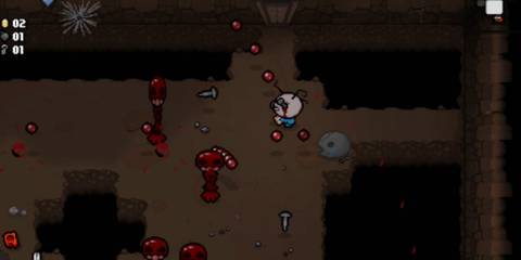 Isaac fighting enemies