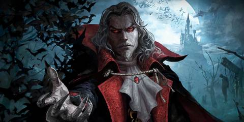 Dracula with bats behind him 