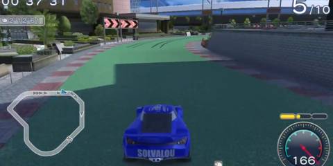 racing with car