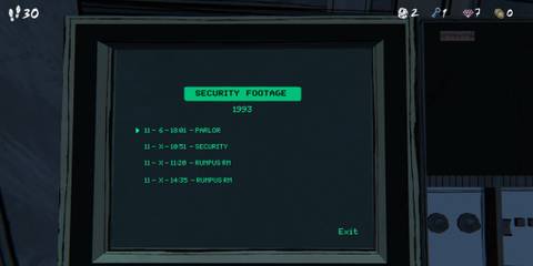 security footage in blue prince