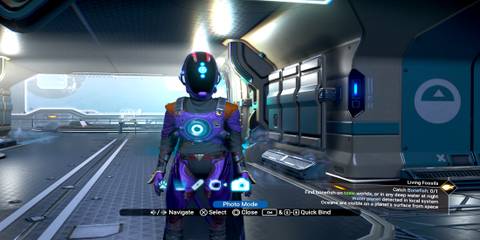 Selecting Photo Mode No Man's Sky