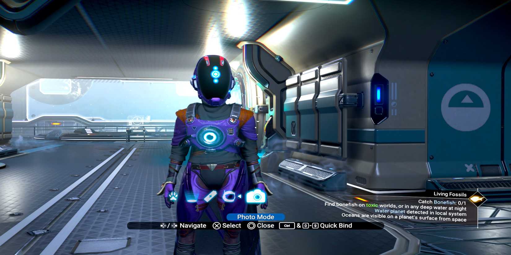 Selecting Photo Mode No Man's Sky