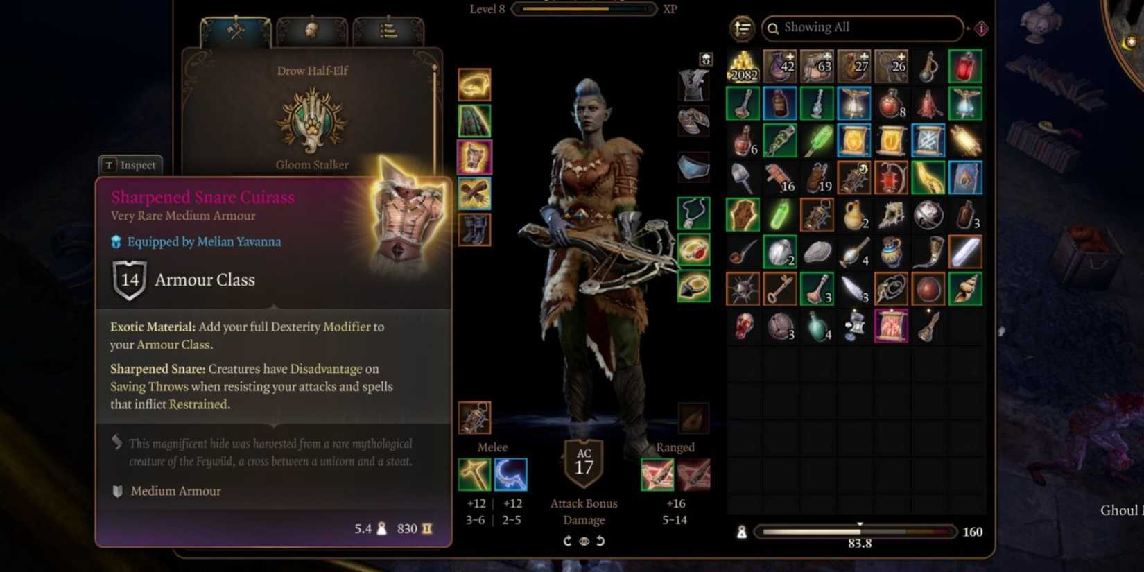 sharpened snare cuirass medium armor baldur's gate 3