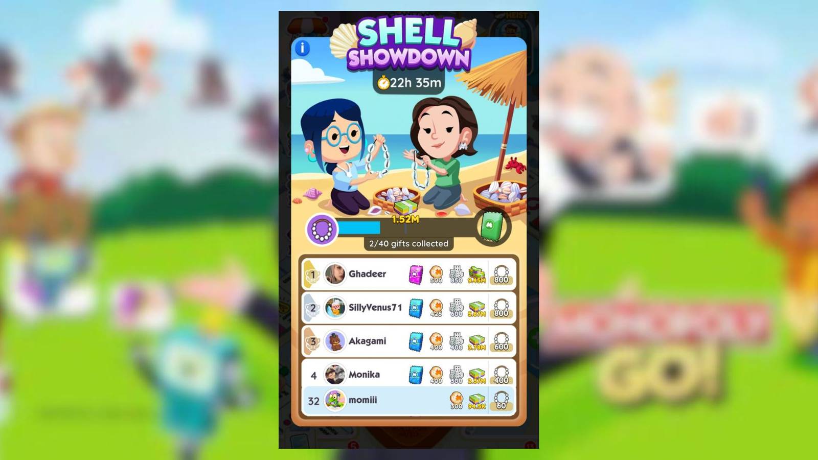 shell showdown monopoly go