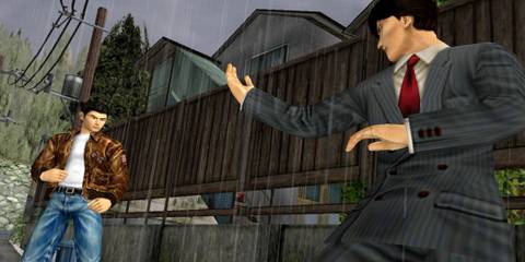 Shenmue preparing for a fight