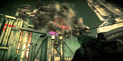 Shooting a gun at a plane in Killzone Mercenary