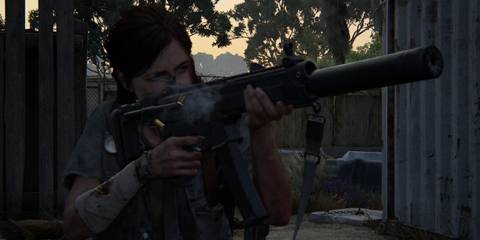 silenced submachine gun in action