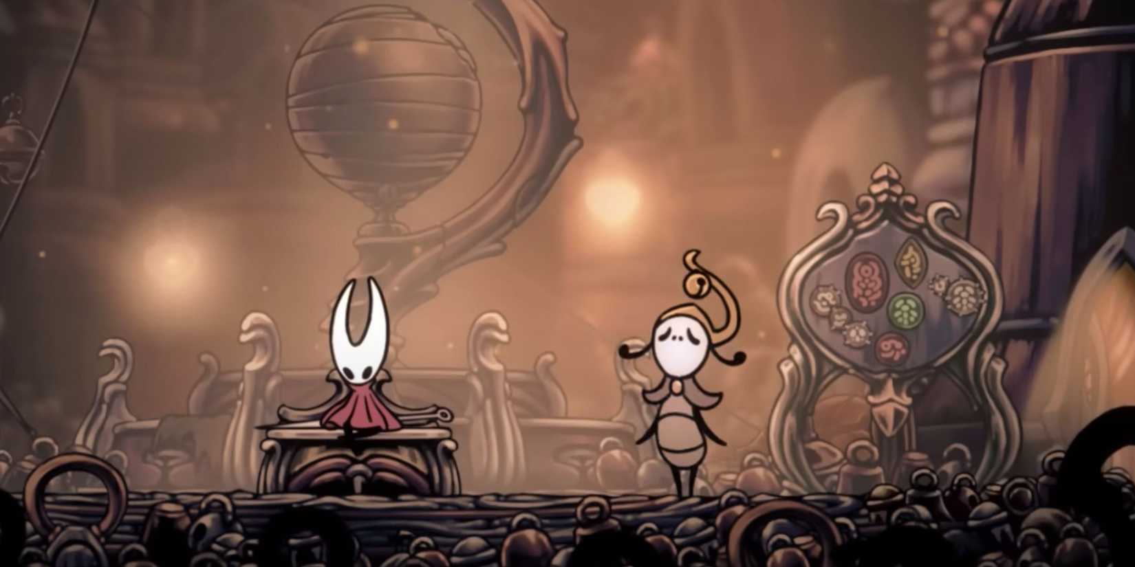 Hornet and an NPC beside a Quest Board