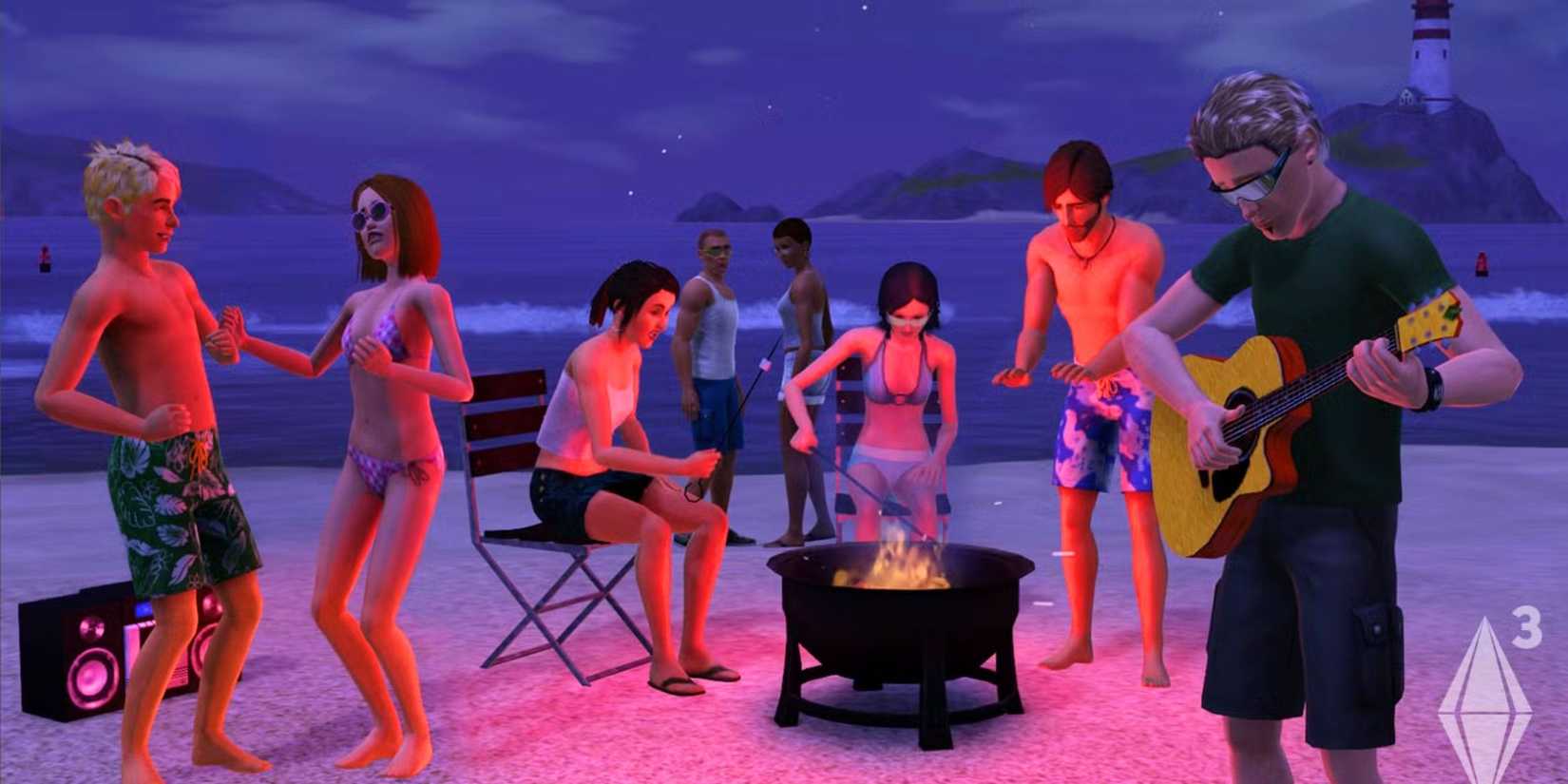 The Sims 3 beach party