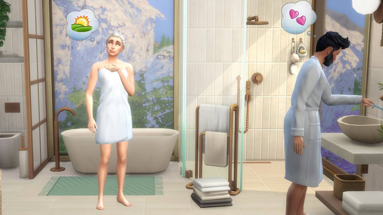 sleek bathroom promo the sims 4