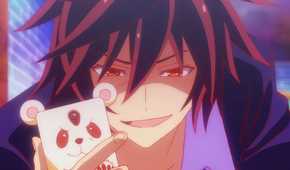 Sora in No game no life looking smug.