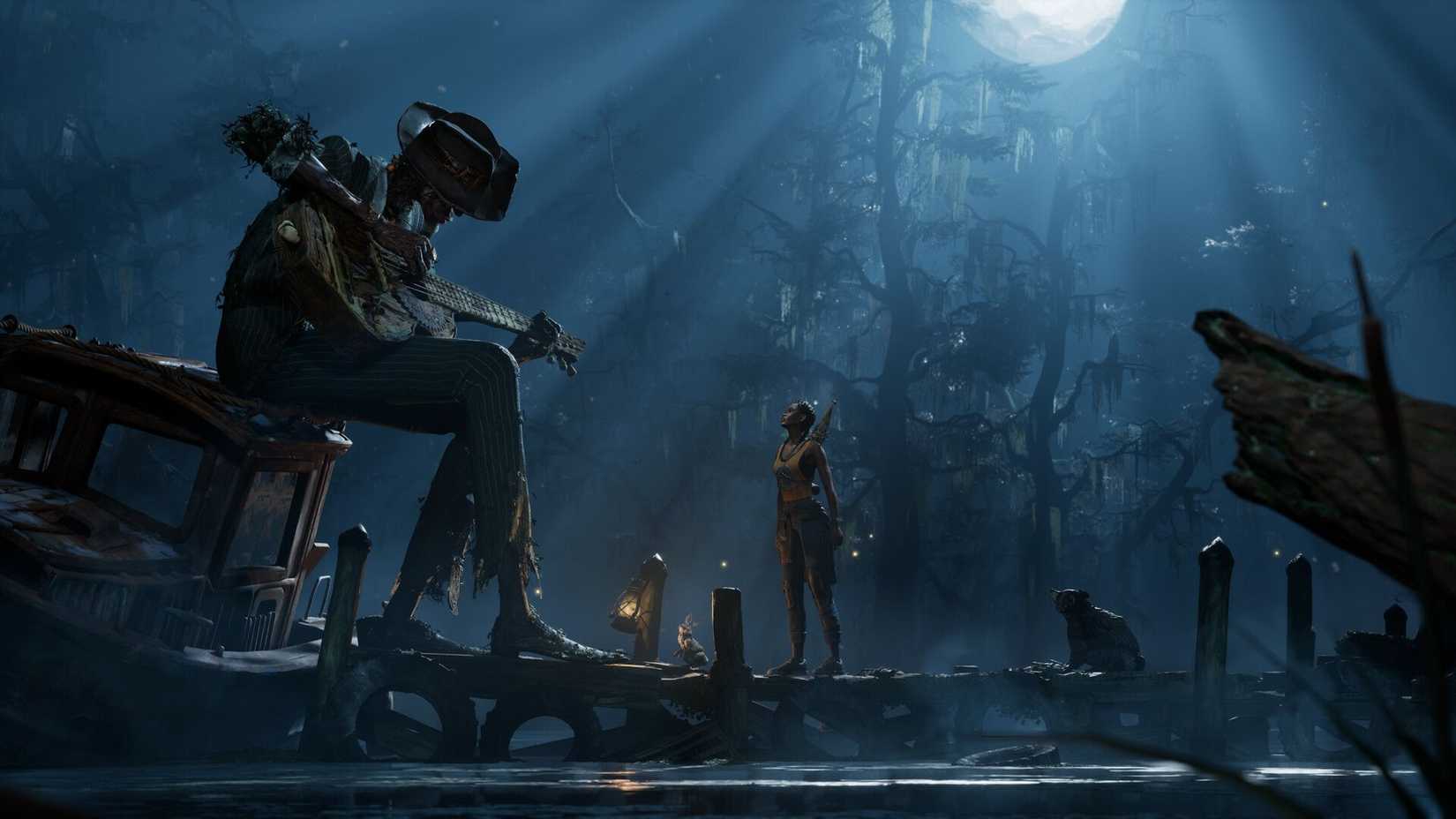 South of Midnight Mr. Bones playing guitar