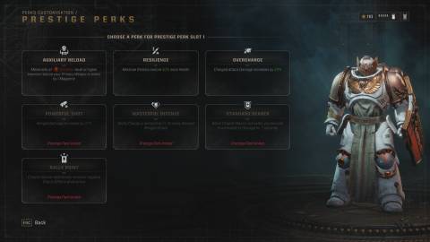 space marine 2 prestige perk list bulwark