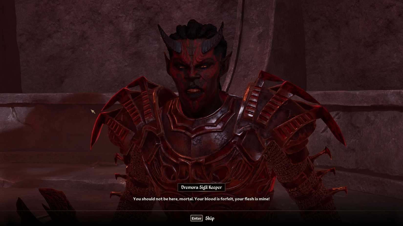 speaking to a dremora