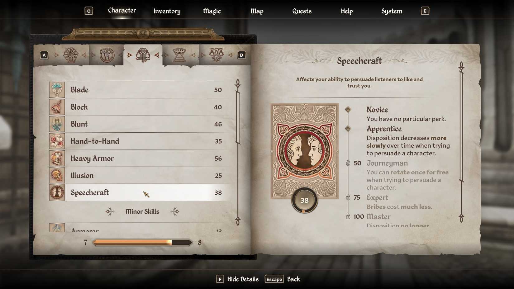 speechcraft major skill