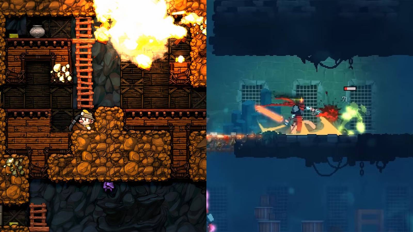 Spelunky and Dead Cells