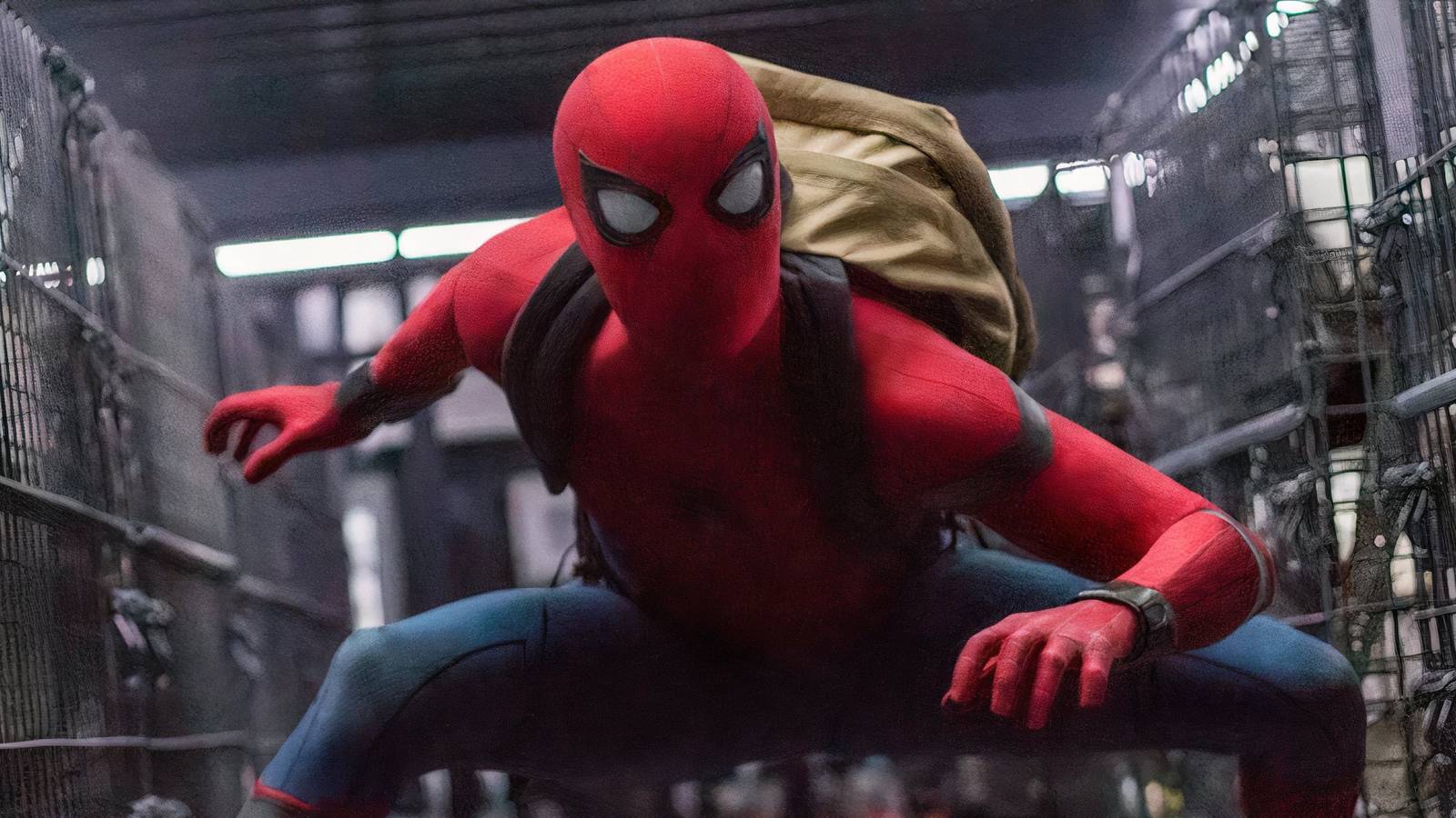 Spider-Man with his bagpack