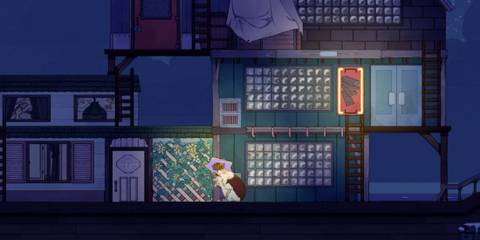 Spiritfarer helping Alice walk to her room