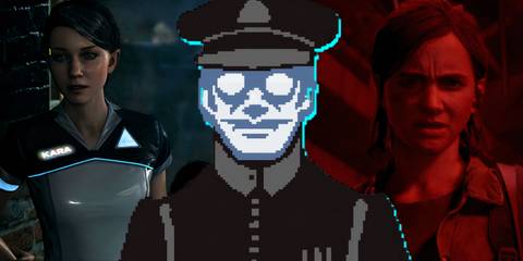 Split image of Detroit Become Human, Papers Please, and The Last Of Us Part 2