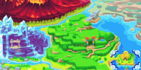 Stage select in The Legend of Zelda A Link To The Past And Four Swords