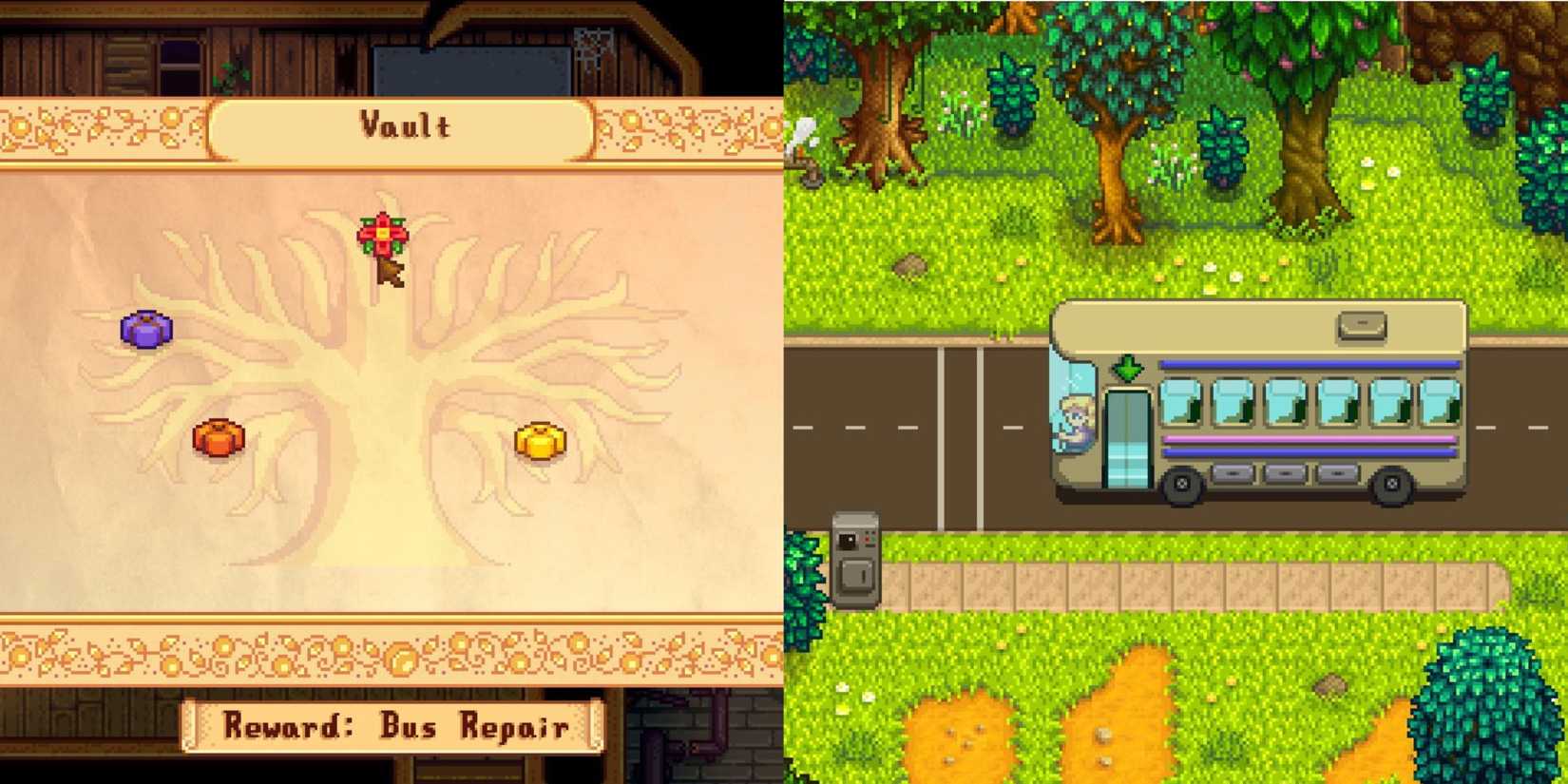 stardew valley vault bundle and repaired bus