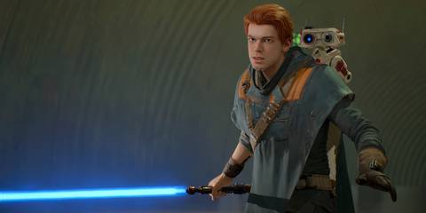 Cal Kestis and BD-1 in the Bogano temple in Star Wars: Jedi Fallen Order