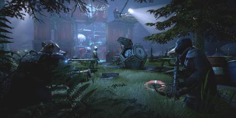 Stealth mission in forested ruins with mutant characters in TTRPG-inspired Mutant Year Zero