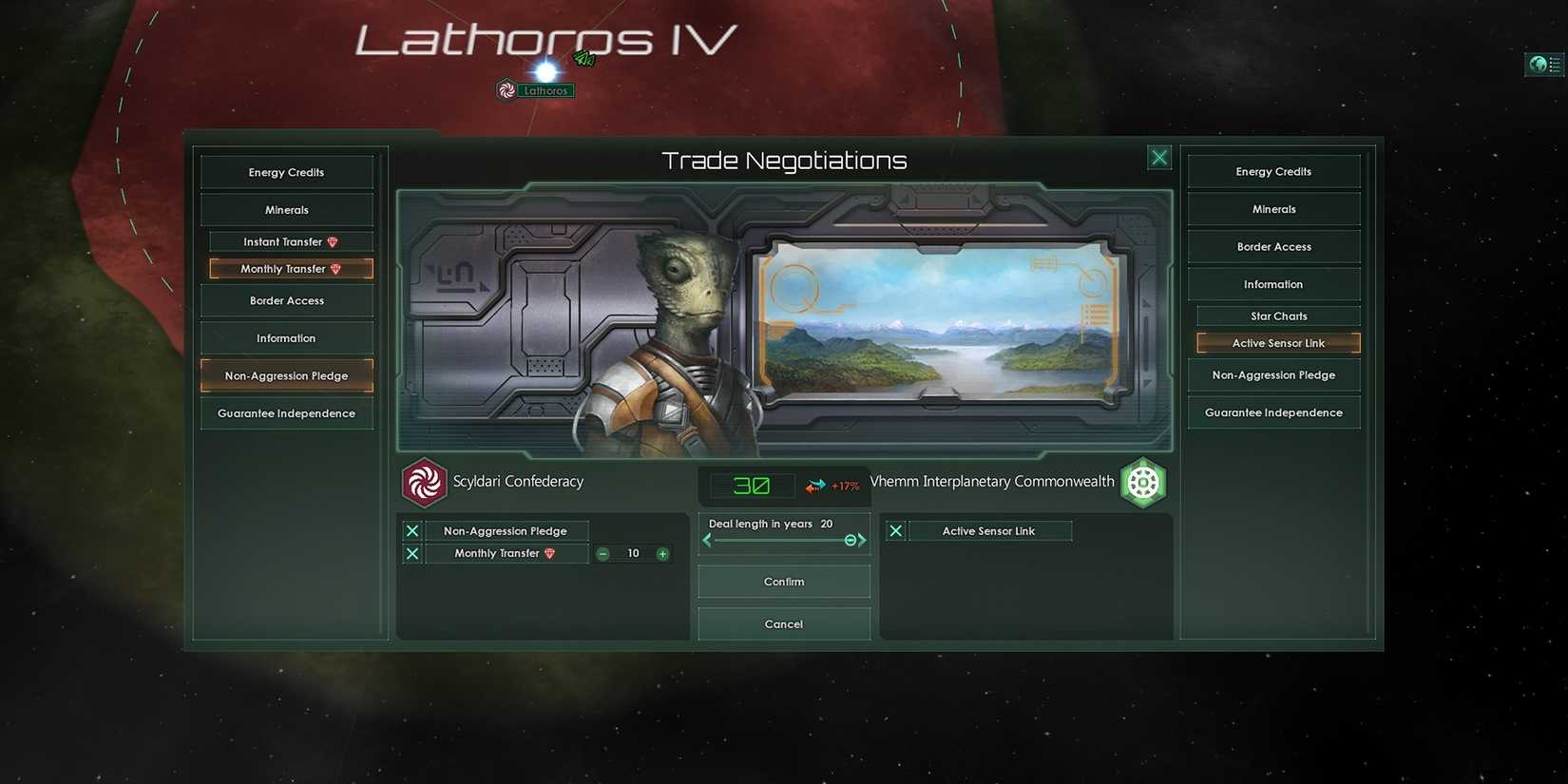 Stellaris Trade Negotiations Interface