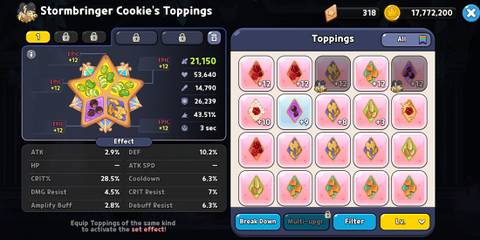 Stormbringer Toppings Build - Cookie Run Kingdom