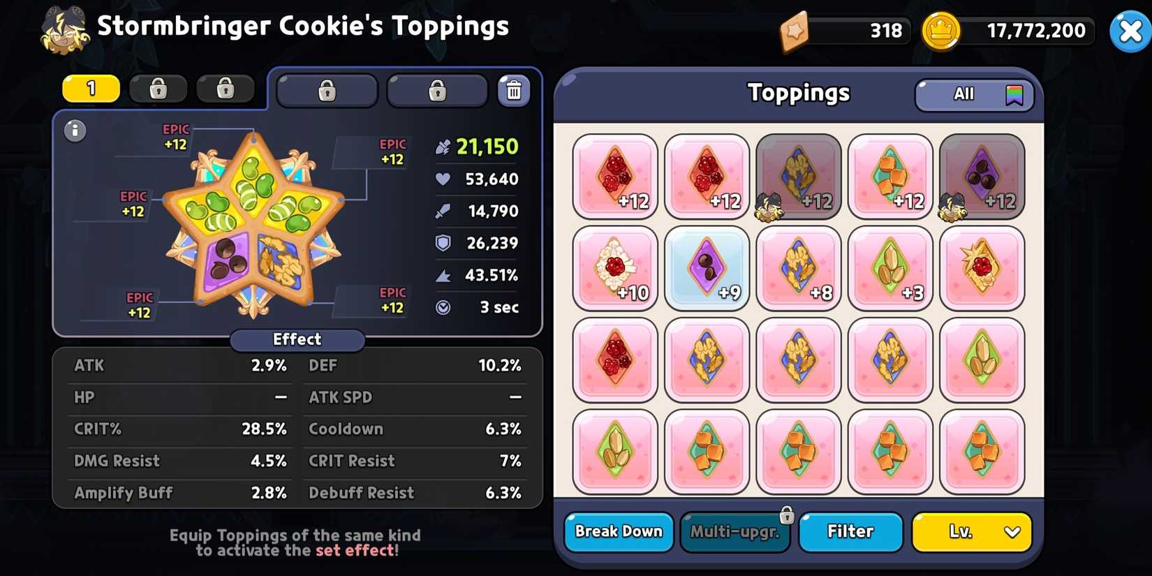 Stormbringer Toppings Build - Cookie Run Kingdom