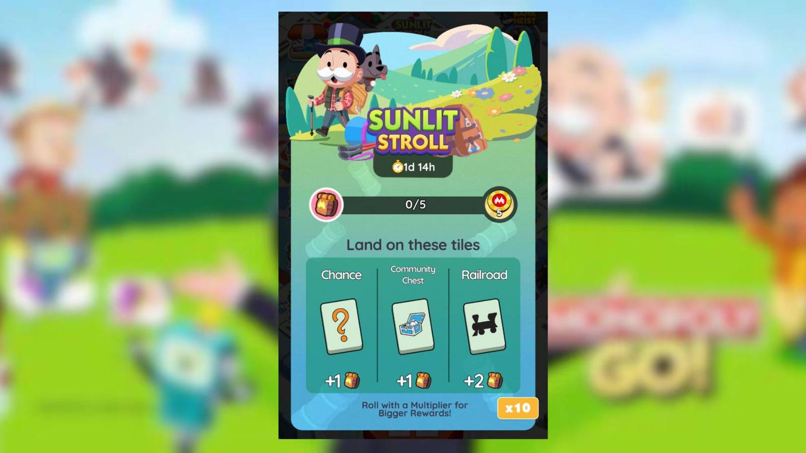 sunlit stroll monopoly go